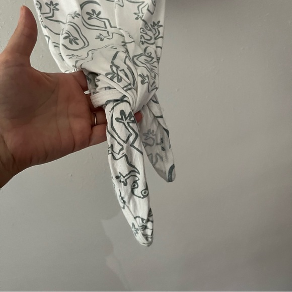 Spearmint Love Lizard Cloud White Tie Gown Size 0-3 Months - Picture 4 of 8